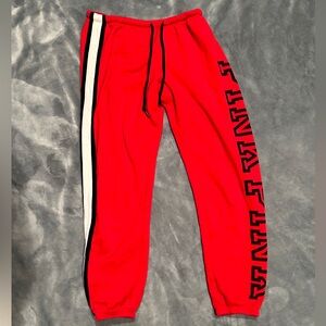 Pink brand Red sweatpants, size Small Petite.